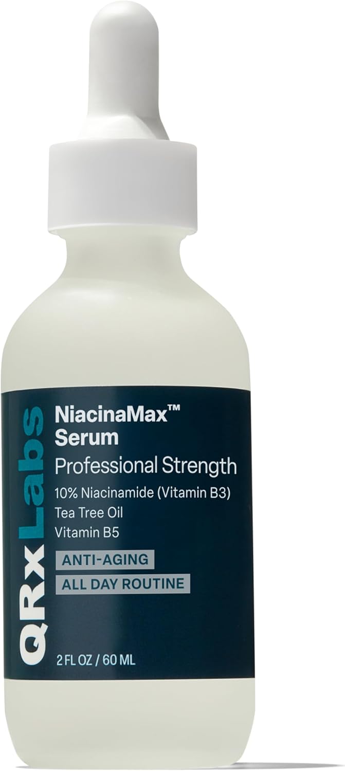 NiacinaMax Serum With 10% Niacinamide (Vitamin B3), Tea Tree Oil, Calendula Extract, Allantoin And Vit. B5 & E - Enhanced Dermal Penetration - Shrinks Pores & Reduces Blemishes On Skin - 60 ml