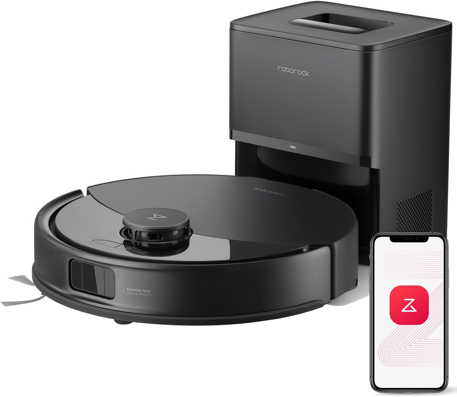 roborock Q10 X5+ Robot Vacuum and Mop, Self-Emptying, Hands-Free Cleaning for up to 7-10 Weeks, 10,000Pa Suction, Obstacle Avoidance, LiDAR Navigation, No-Go Zones, Black