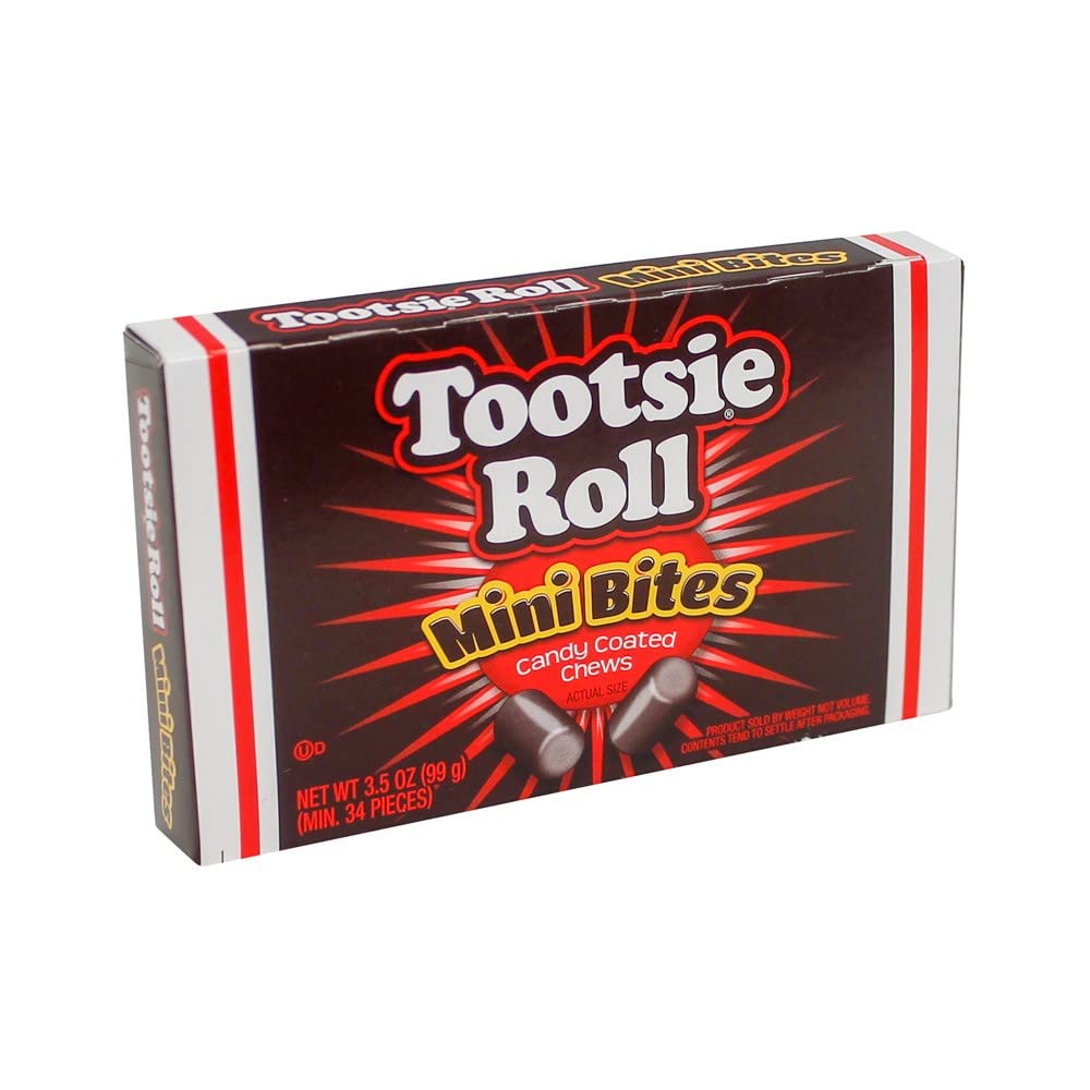 Tootsie Roll Mini Bites Theater Box 3.5 oz. - Case of 12