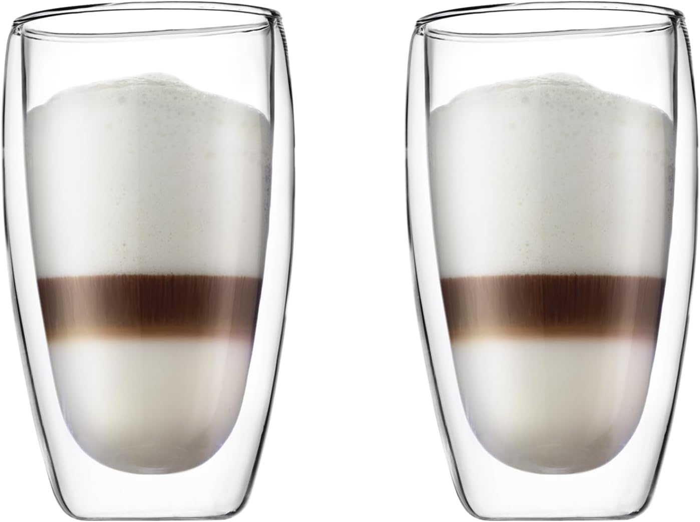 Bodum 15oz Pavina Double Wall High-Heat Borosilicate Glass, Set of 2, Clear
