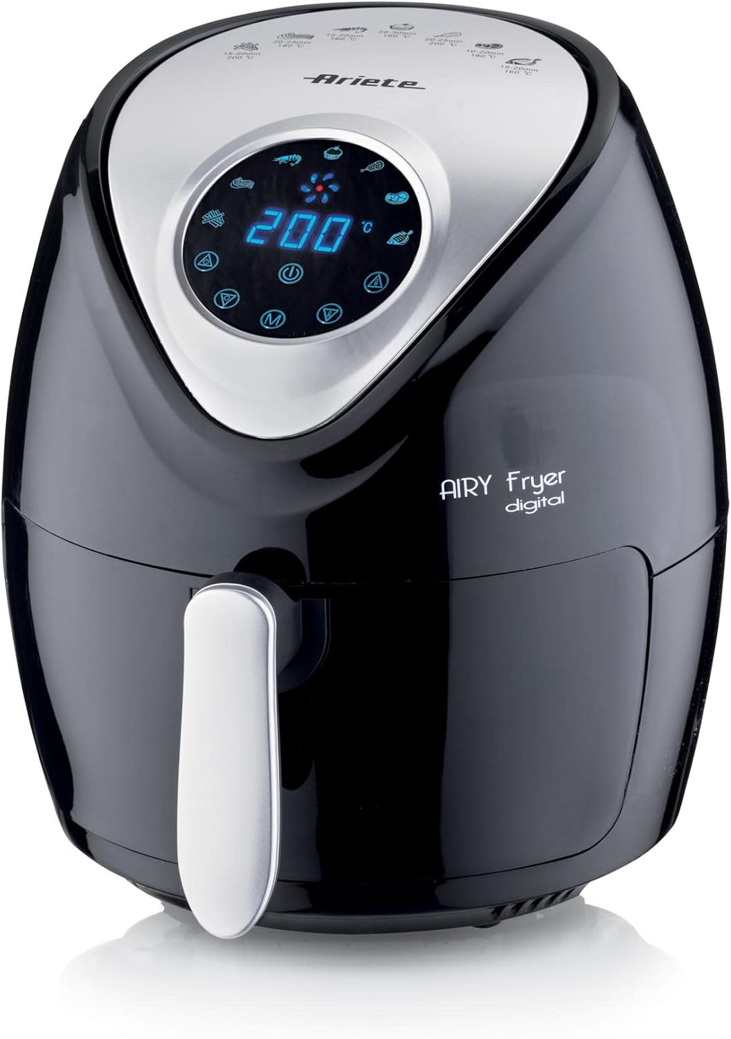 ARIETE 4616 Air Fryer - Hot AIRY FRYER DIGITAL With 360 ° hot air technology and LCD digital touch - 1300W - 200 °- Includes Removable 2.6 liter non-stick basket