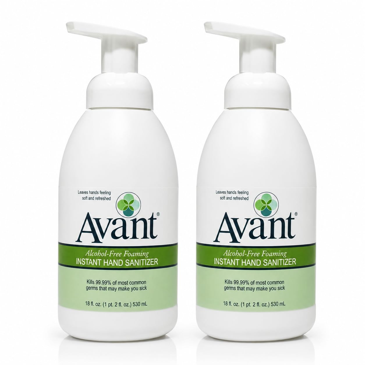 Avant® Alcohol Free Foaming Hand Sanitizer, 18 Oz Bottle 2 Pack, Unscented