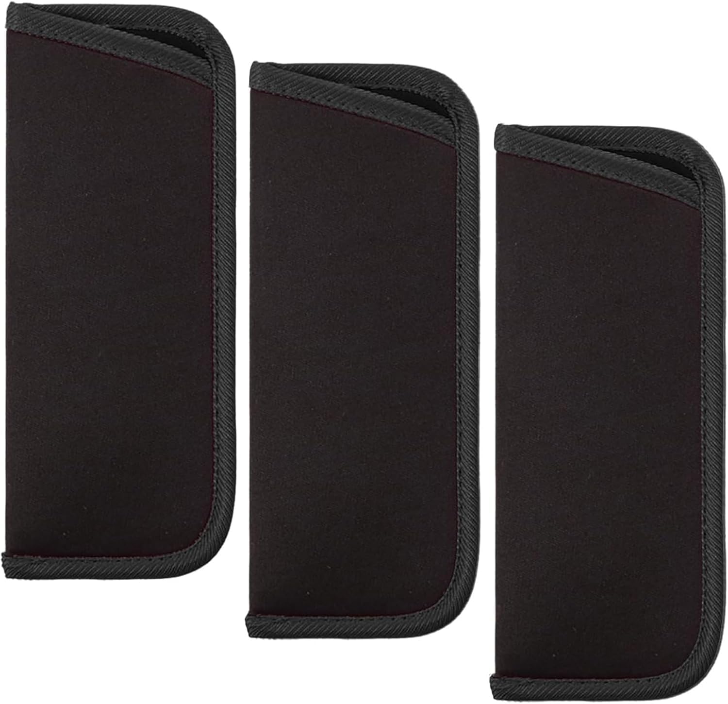 3 Pack Slip in Eyeglasses Cases, Protective Glasses Case For Reading Glasses Pouch Fabric Spectacle Pouch Soft Glasses Sleeve Black Storage Glasses Pouch Holder