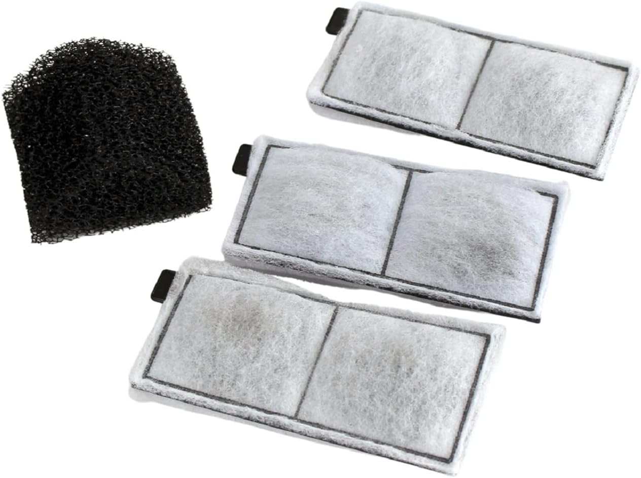 Interpet Internal Corner Power Filter CPF3, 3 Month Service Pack, 3 x Cartridge Filter with Carbon, 1 x Black Sponge