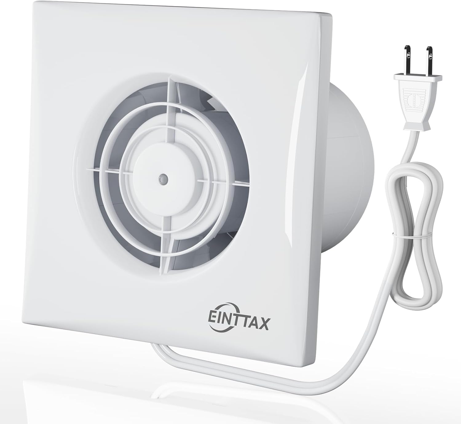 4 Inch Wall Mount Bathroom Exhaust Fan, Plug in Wall Exhaust Fan, 56 CFM Quiet Bathroom Window Fan with Backdraft Damper for Kitchen, Toilet, Workshop, 12W, 34 dB, White