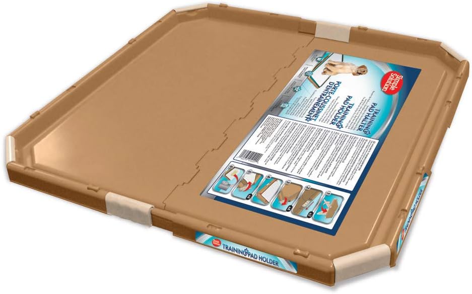 Simple Solution Dog Pad Holder | Portable Tray for Pet Training and Puppy Pads | Protection Against Pad Leakage, Bunching, and Shredding | Fits Pads 53 x 53cms or larger, 1 Count (Pack of 1)
