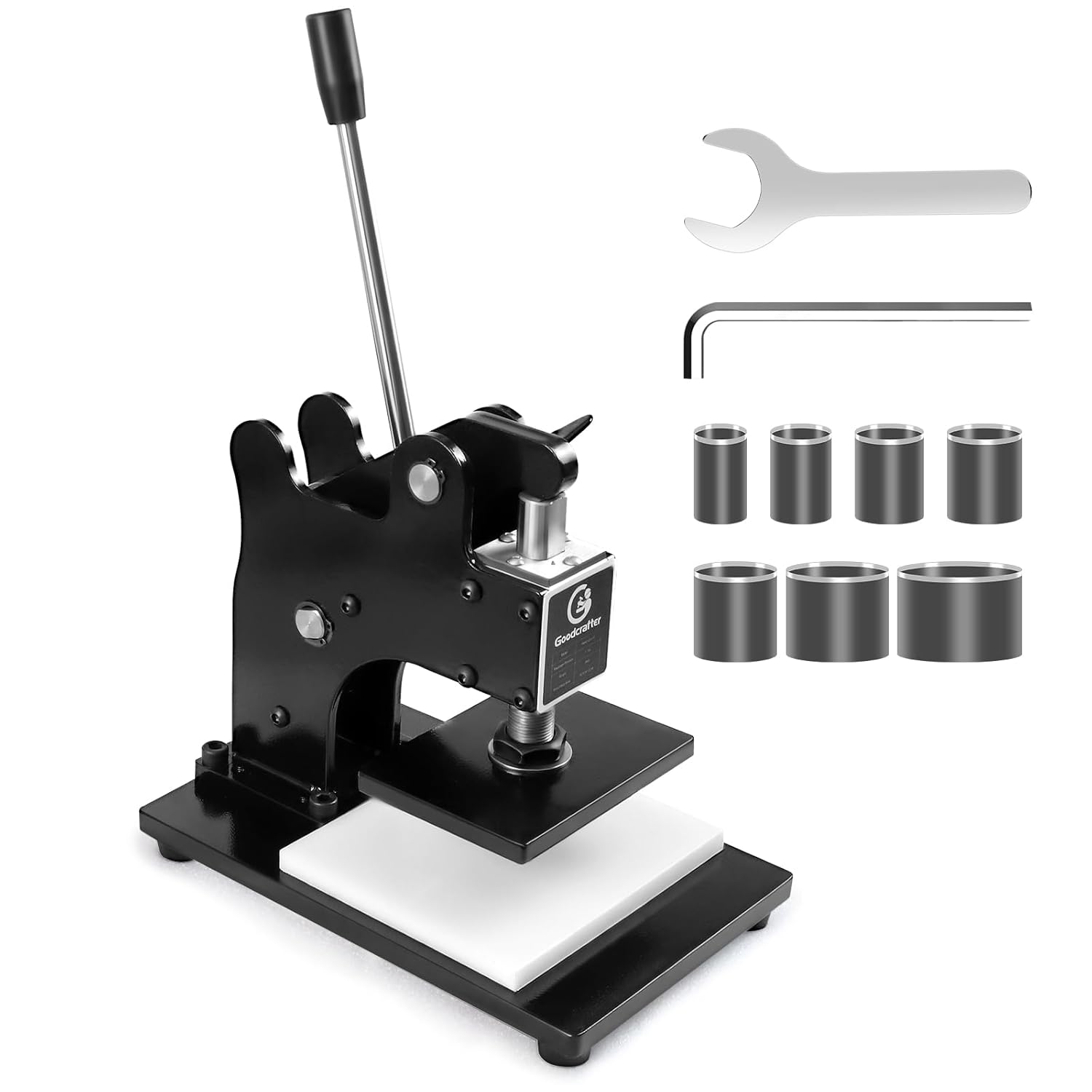 Leather Cutting Machine 1 Ton,12x9cm Die Cutter Stamping Machine Embossing Plate Manual Die Cutter Hand Press Mold Cutter Leather Die Cut Leathercraft Cutting Machine DIY Tool for Various of Materials