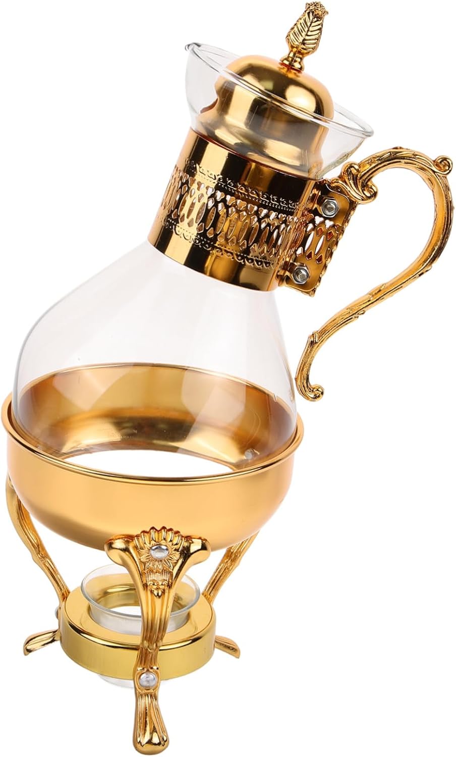 Holibanna 1 Set Vintage Glass Coffee Pot with Heating Feature Complete Serving Kettle Cups and Tray for Authentic Coffee Experience Style