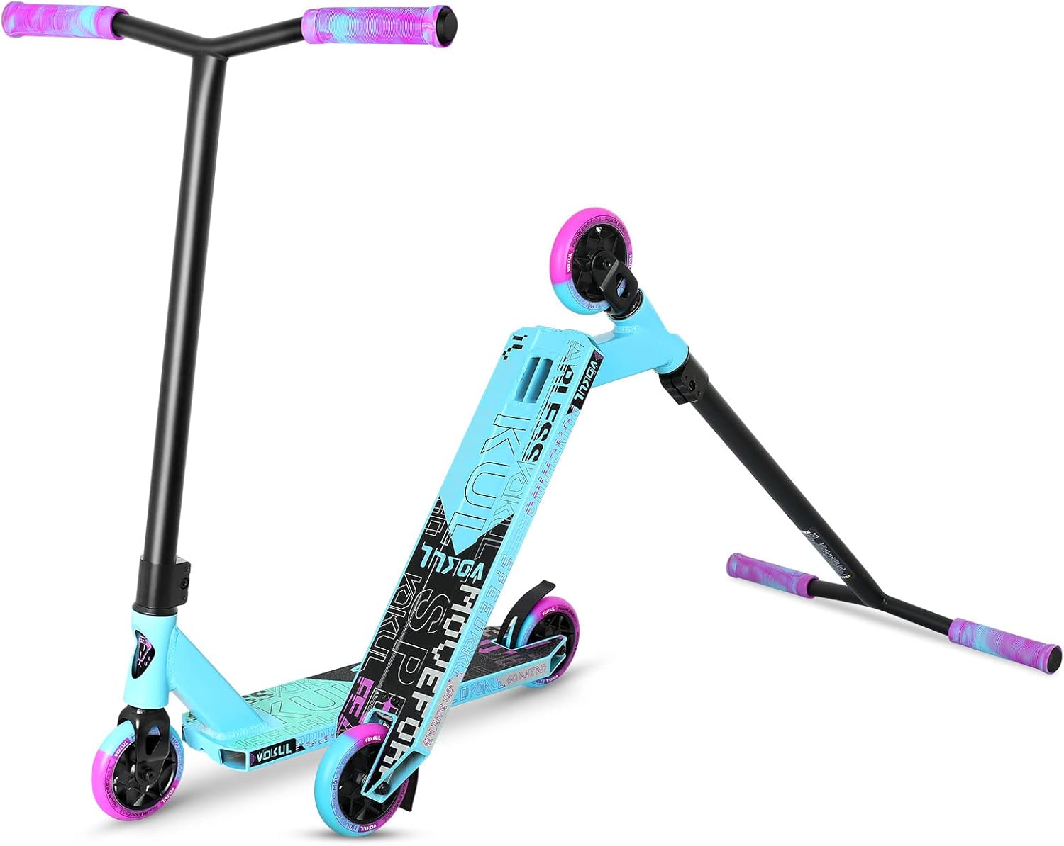 VOKUL K1 Pro Scooter - Trick Scooter for Kids 8 years and UP, Teens & Adults - Purple/Blue