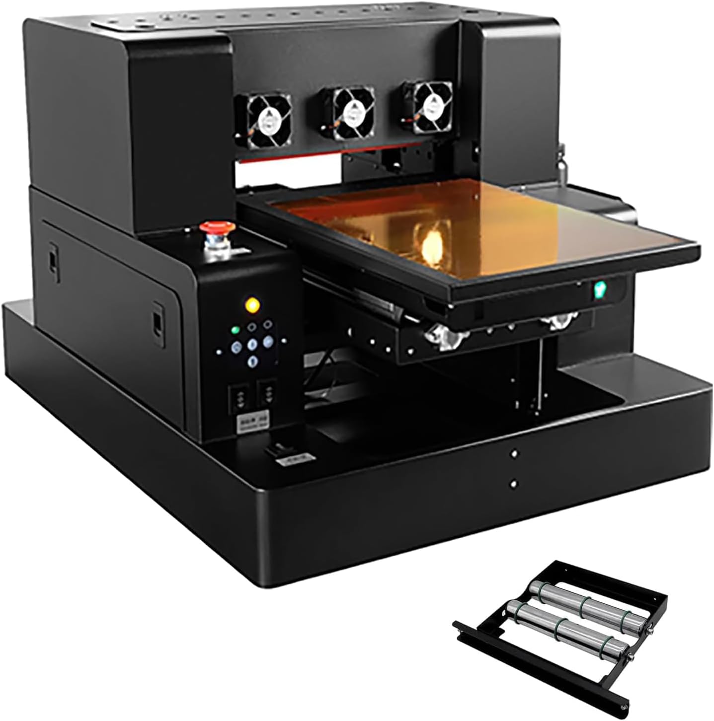 A3 XP600 UV Printer, High Precision 5760 * 1440dpi UV Printer Machine with 32 * 50cm Printing Area & Bottle Holder, for Acrylic Metal Leather Bottles Phone Cases (A3)