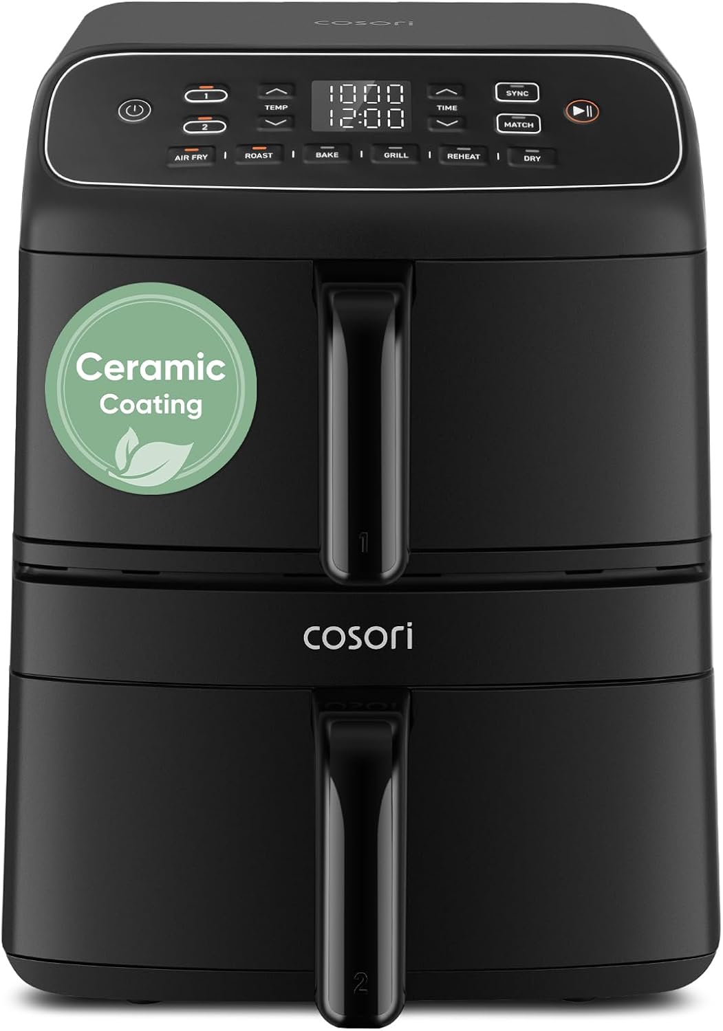 Cosori Double Stack Air Fryer 8.6L, Ceramic Coating, 2 DC Motors