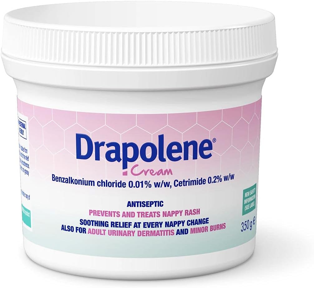 Drapolene® Cream 350g Tub | For Sore Skin Caused by Incontinence | Prevents and Treats Nappy Rash | Soothes and Protects Baby's Bottom from Newborn Onwards