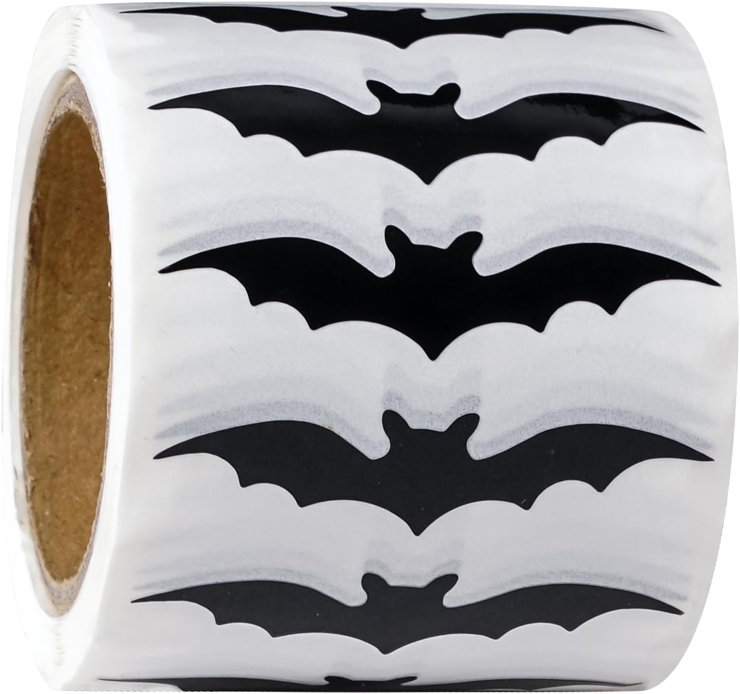 WRAPAHOLIC Halloween Bats Stickers Roll - Tiny Black Bat Design, 1.6 x 0.8 Inch, 500 Total Labels, Perfect for Gift Wrap & Shipping, Halloween, Kids Treat Bags, Outdoor Use