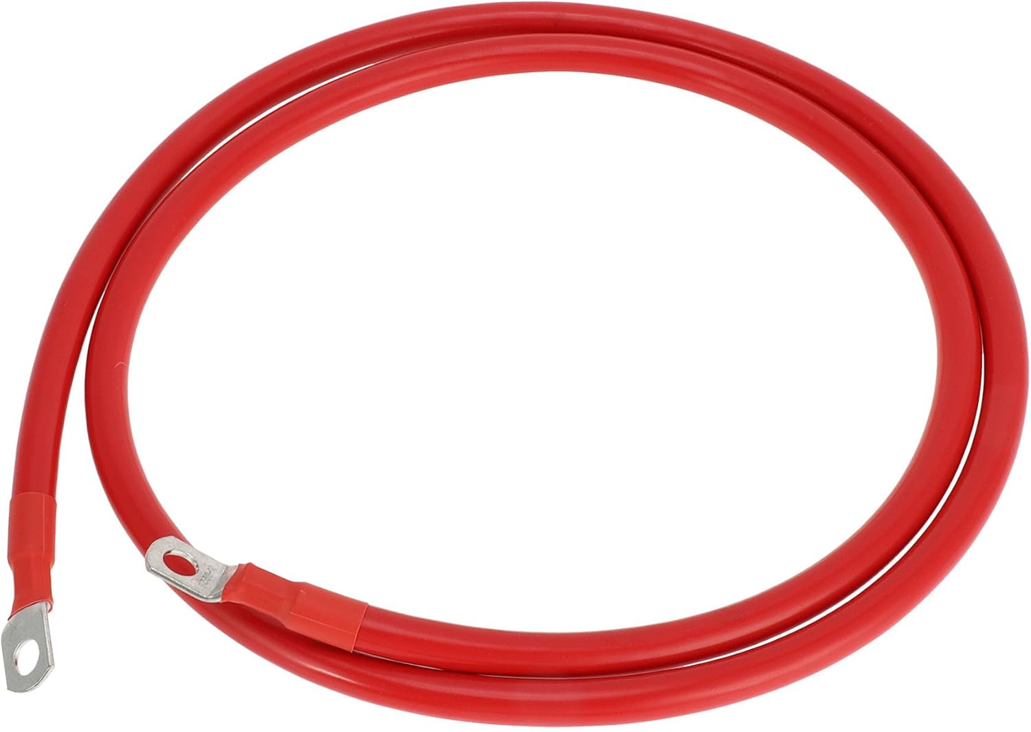 1 Pc Battery Inverter Cable Battery Cable 3/8" Lug 1/0 AWG Gauge 6FT Red Tinned Copper