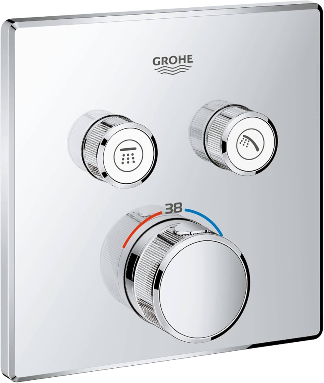 GROHE 29124000 | Grohtherm SmartControl Thermostat Concealed | Square | 2 Valves
