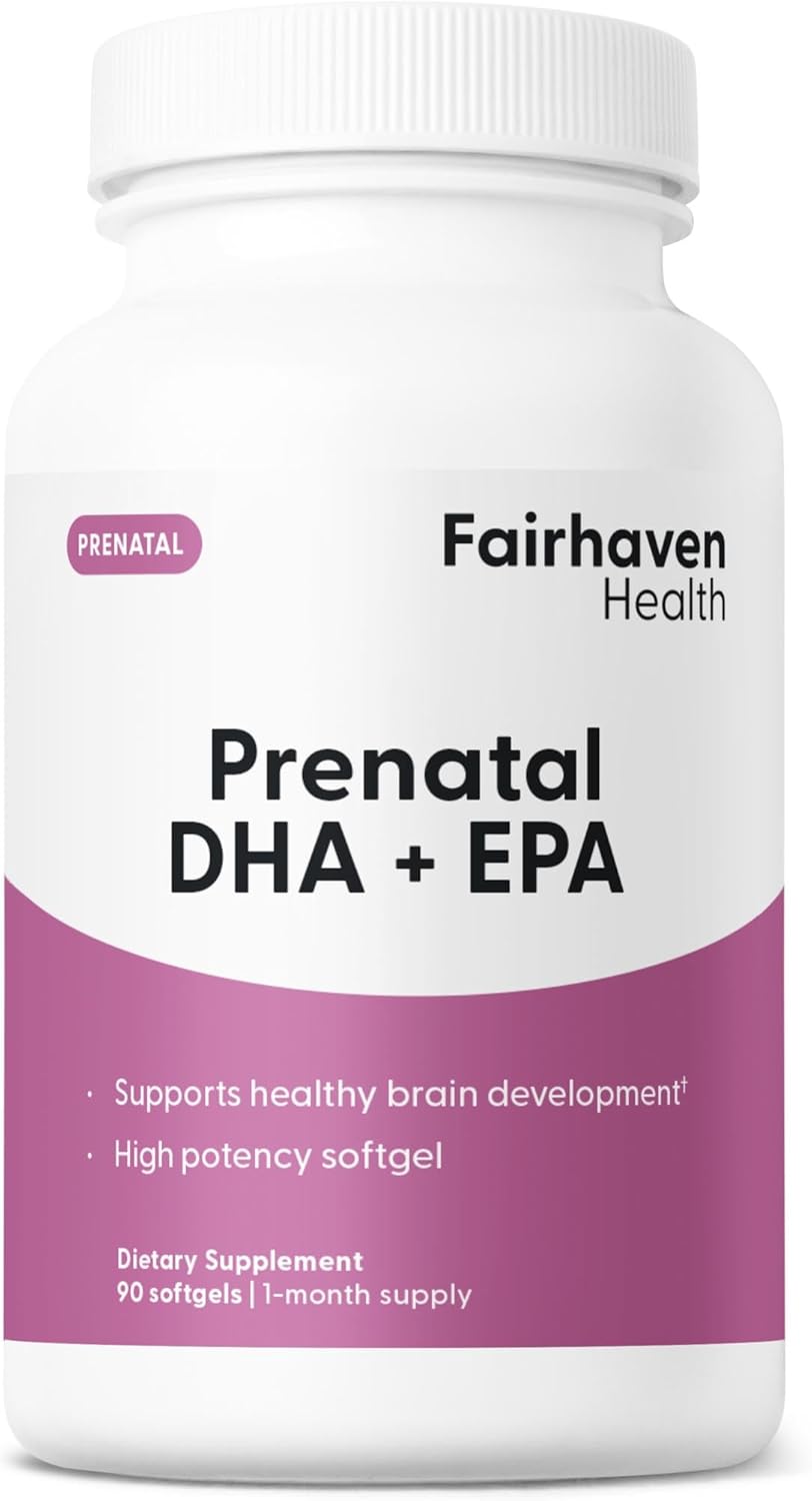 Fairhaven Health Peapod Prenatal DHA Supplements | Premium Icelandic Fish Oil Supplement for Healthy Pregnancy | EPA DHA Omega 3 Supplement for Brain, Eye, Heart Development | Citrus | 90 Softgels