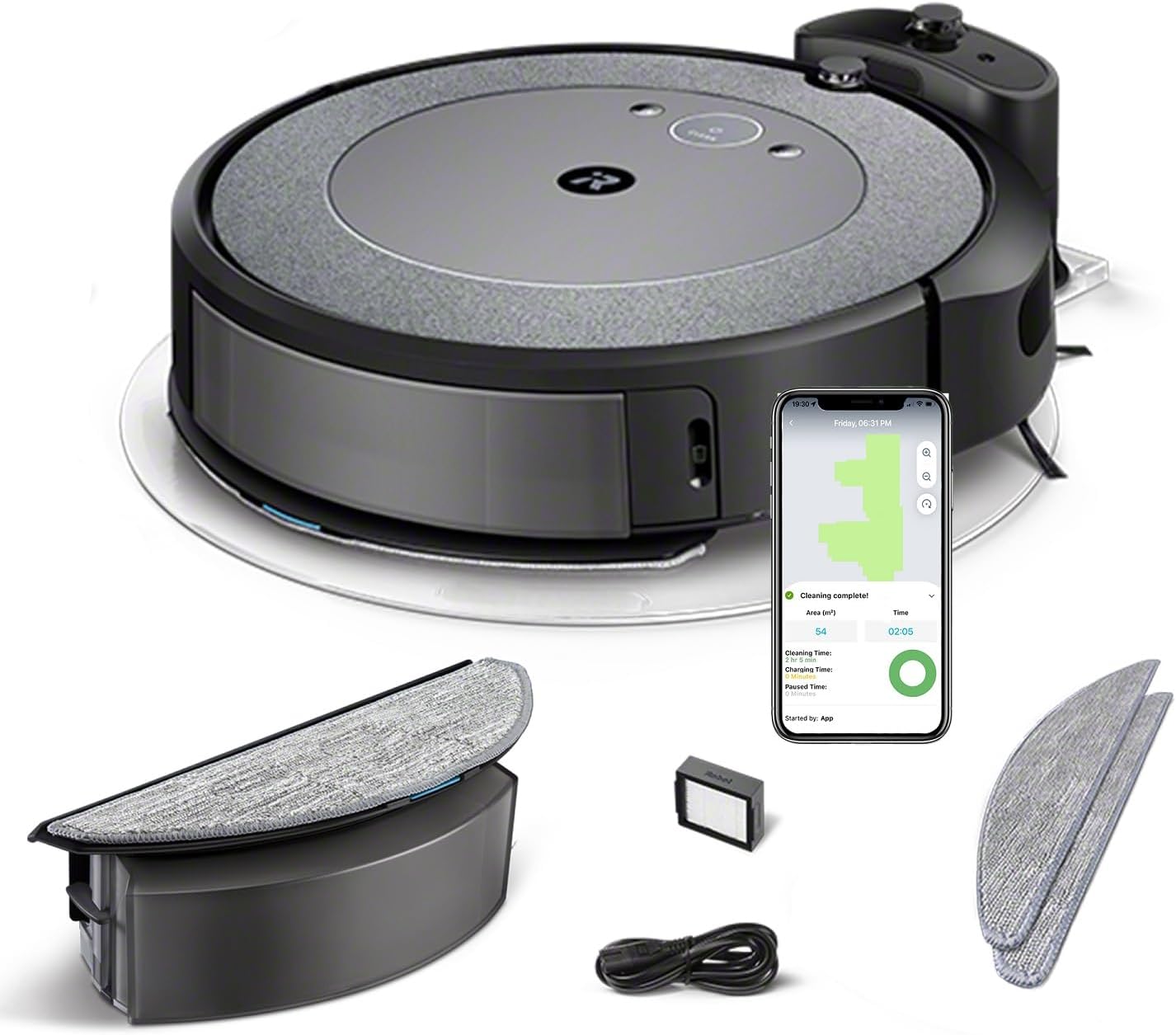iRobot Roomba Combo i5 Robot Vacuum & Mop - Clean by Room with Smart Mapping, Works with Alexa, Personalised Cleaning Powered OS, Ideal for Pet Hair, Carpet and Hard Floors