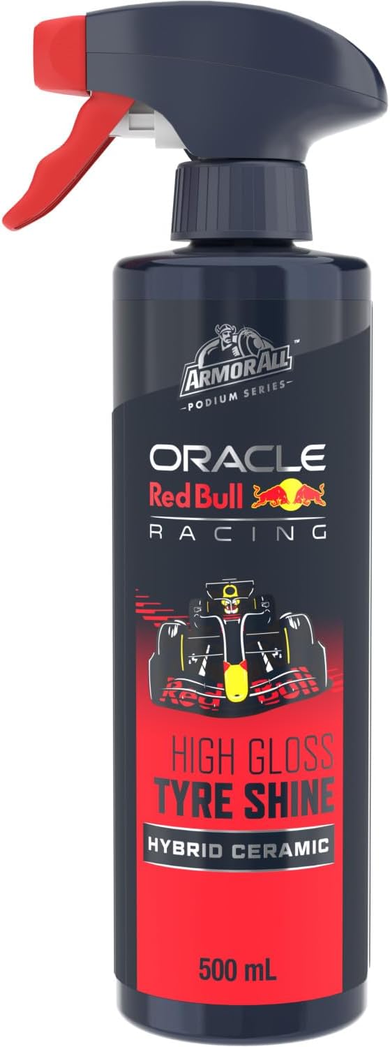 Armor All Podium Series™ Hybrid Ceramic High Gloss Tire Shine Spray, 500mL, Long-Lasting Car Tire Shine Developed in Collaboration With Oracle Red Bull Racing