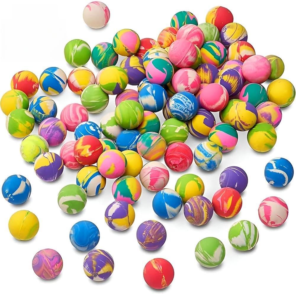ASPIRE UK 24 Pack Small Super Bouncy Jet Balls 24mm Assorted Bulk Bouncy Balls Kids party Toys - Bag Filler for Kids - Children Party Supplies - Pinata's, Birthday Gift