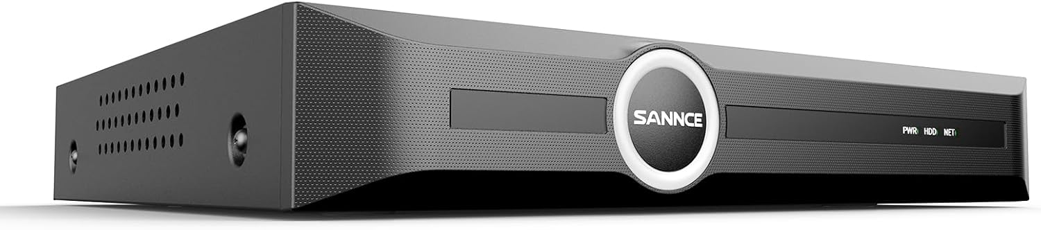 SANNCE 6MP PoE NVR 8CH, Network Video Recorder for 24/7 Surveillance Recording 8 Channel, Supports 6MP/5MP/4MP/1080P IP Cameras, Human/Vehicle Detection, Remote Access, NO HDD