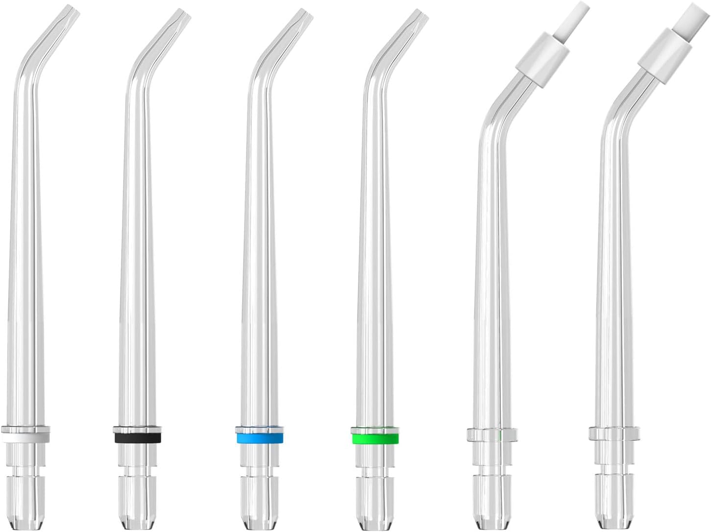 Bezvoi Replacement Tips Compatible with Bezvoi Y825 Models Travel Water Flossers, 4 Pcs Jet Tips+1 Pcs Orthodontic Braces Tip+1 Pcs Periodontal Tip, Flosser Refill Replacement Heads (6 Tips)