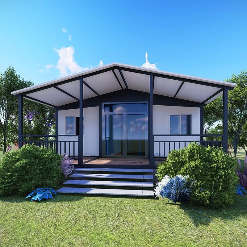 Outdoor Wooden Modular Prefab House Small Garden Office Prefab Tiny House Kit 2 3 Bedrooms and a Fully Equipped Washroom