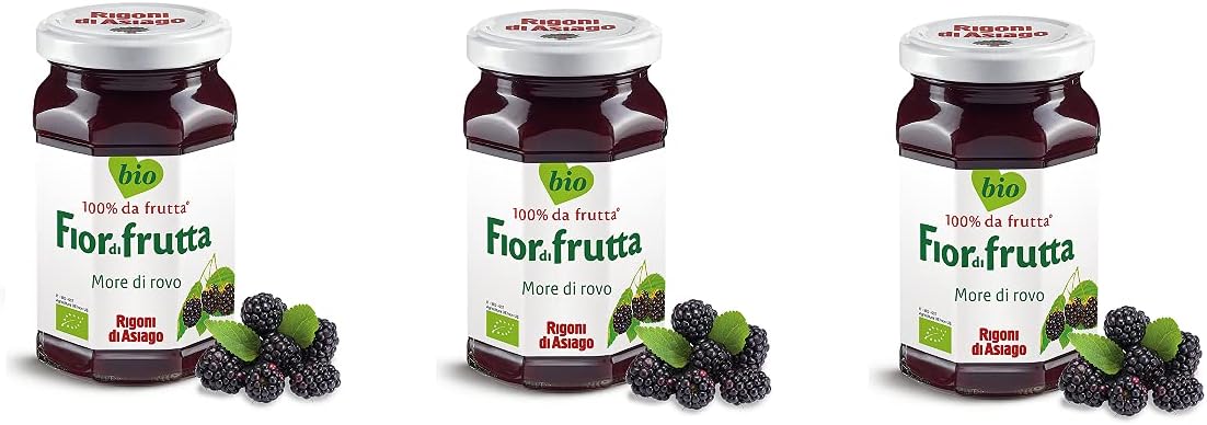 3X Rigoni di Asiago Fiordifrutta Italian BlackBerry Jam BIO 250g Health Food!