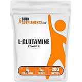 BulkSupplements.com L-Glutamine Powder - Glutamine Supplement, L-Glutamine 5000mg, L Glutamine Powder - Unflavored & Gluten Free, 5000mg per Serving, 1kg (2.2 lbs) (Pack of 1)