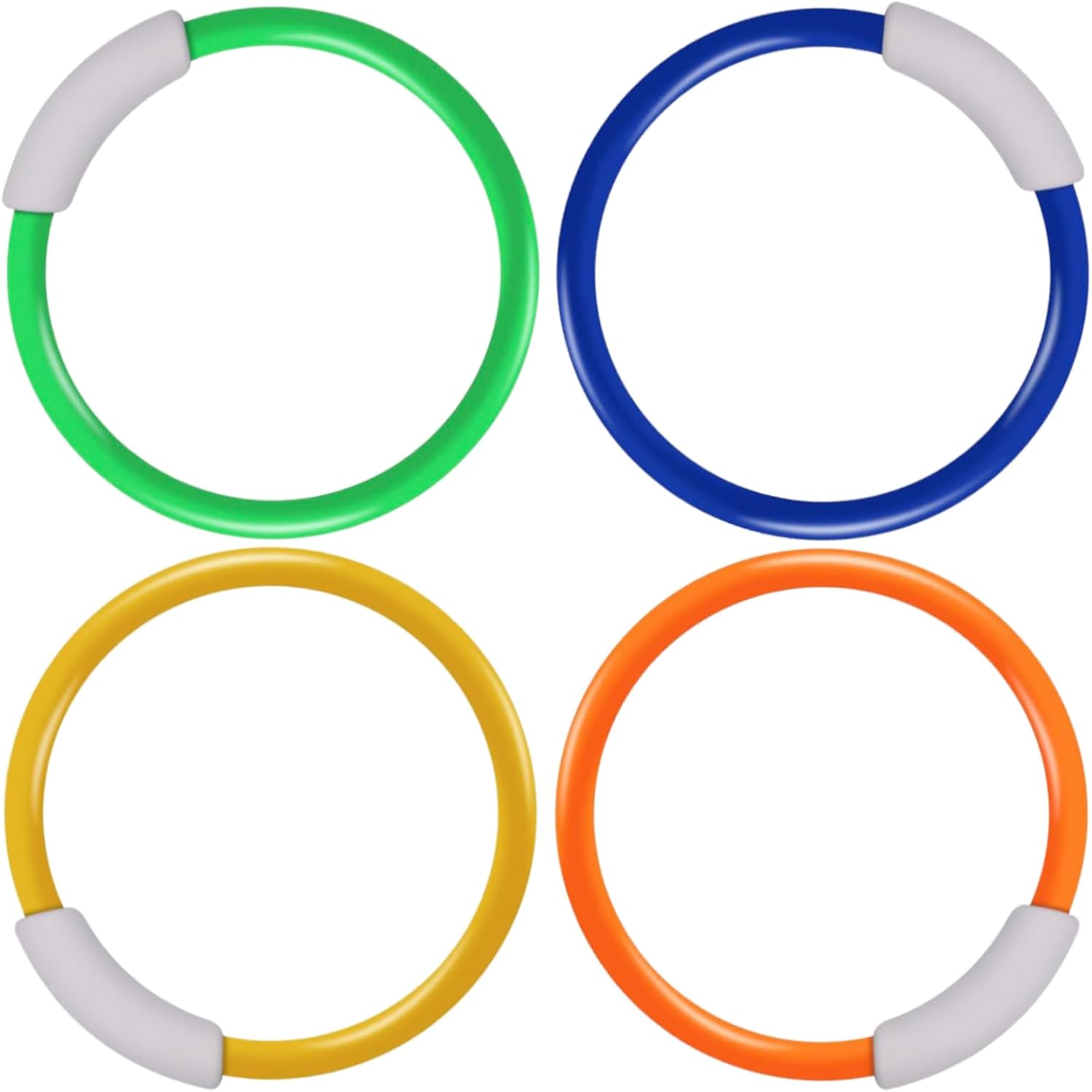 Zyael Sinkies for Kids Swimming, 4 Pcs Diving Rings Diving Pool Toys Swimming Pool Toys Diving Toys Kids Dive Sticks Diving Rings Underwater Ring Training Accessories for Kids Toddlers Age 3+