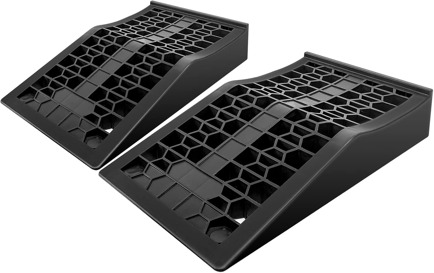 Car Ramps for Jack Support and Lift Vehicle Maintenance, Lightweight Low Profile Car Ramps for Garage, Heavy Duty Tire Ramps for Low Chassis Cars, 17.5''x10''x3.14'' (2PCS)