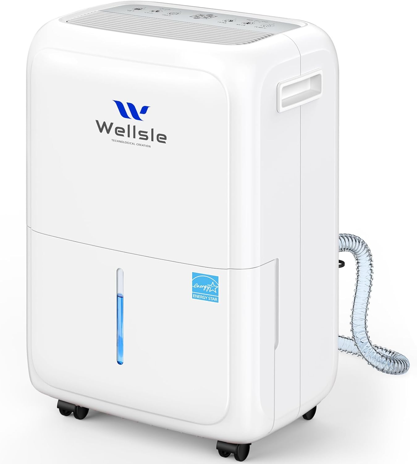 3500 Sq. Ft 2025 Energy Star Dehumidifier for Home & Basement with Drain Hose, Larger 1.59 Gallon Water Tank, Smart Efficient Humidity Control - 30 Pint (Max 52 Pint)