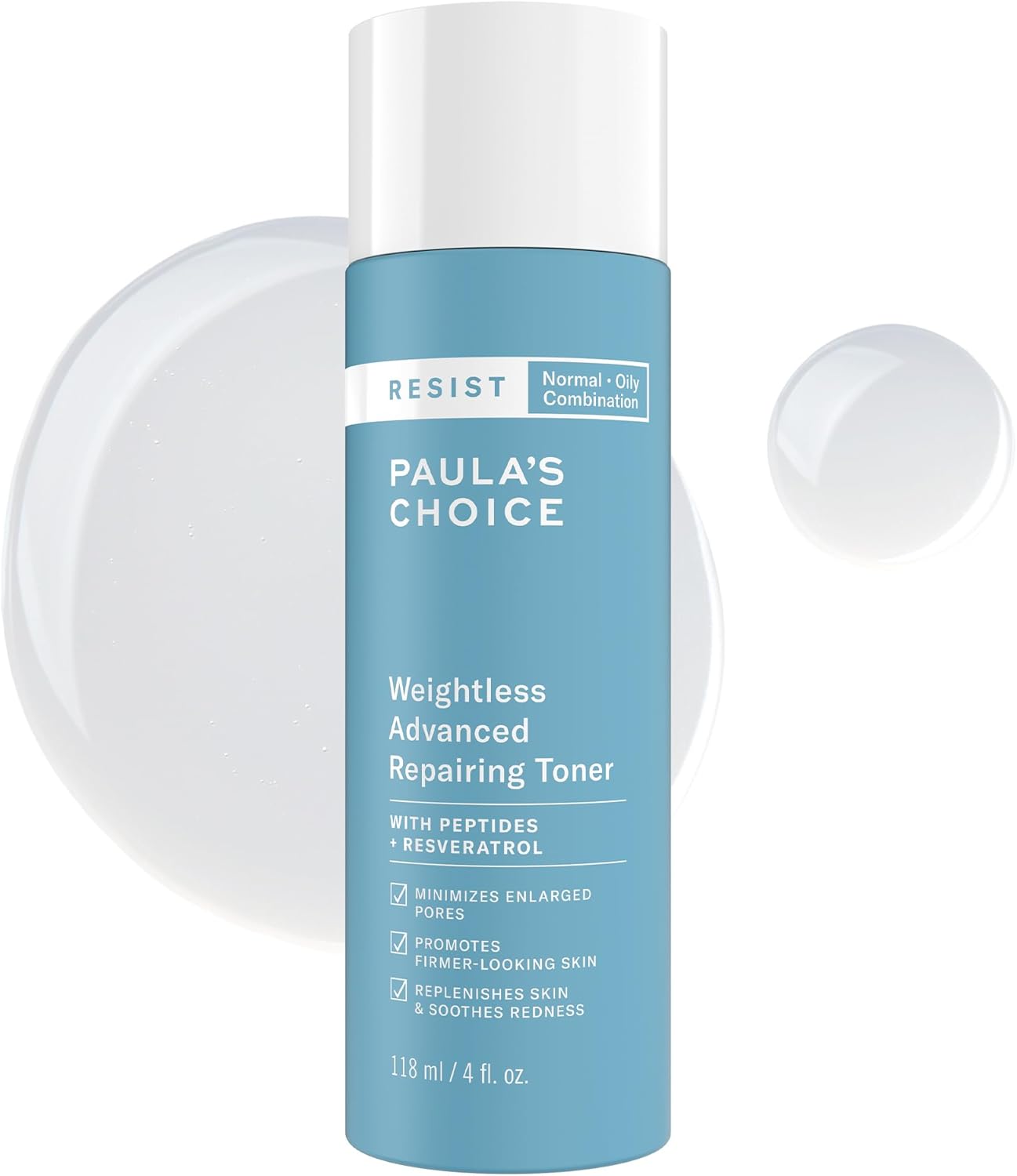 Paula's Choice Resist Anti Aging Repairing Toner - Minimizes Enlarges Pores, Rehydrates & Corrects Uneven Skin - Fights Blackheads - Niacinamide - Oily to Combination Skin - 118 ml