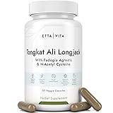 Potent Longjack - Tongkat Ali & Fadogia Agrestis Supplement for Men & Womens Energy, T Support, Lean Muscle Growth & Recovery, Hormonal Balance, Pre-Workout with Vegan NAC Liver Detox & Cleanse