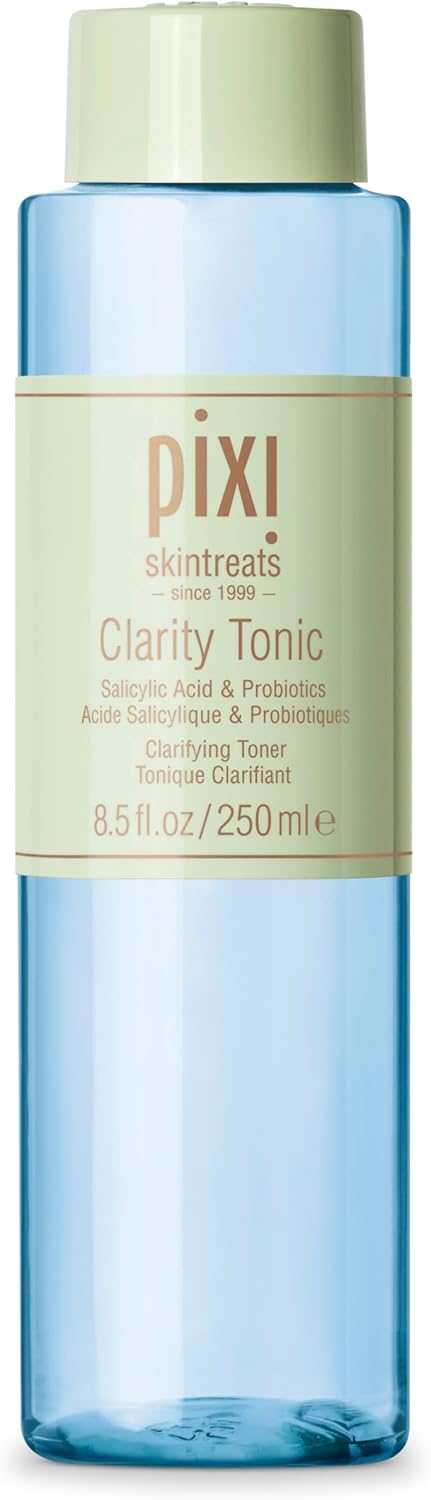 Pixi Beauty Clarity Tonic, AHA & BHA Toner | Minimize Pores, Promote A Clearer, Healthier Complexion, 250 ml / 8.5fl oz