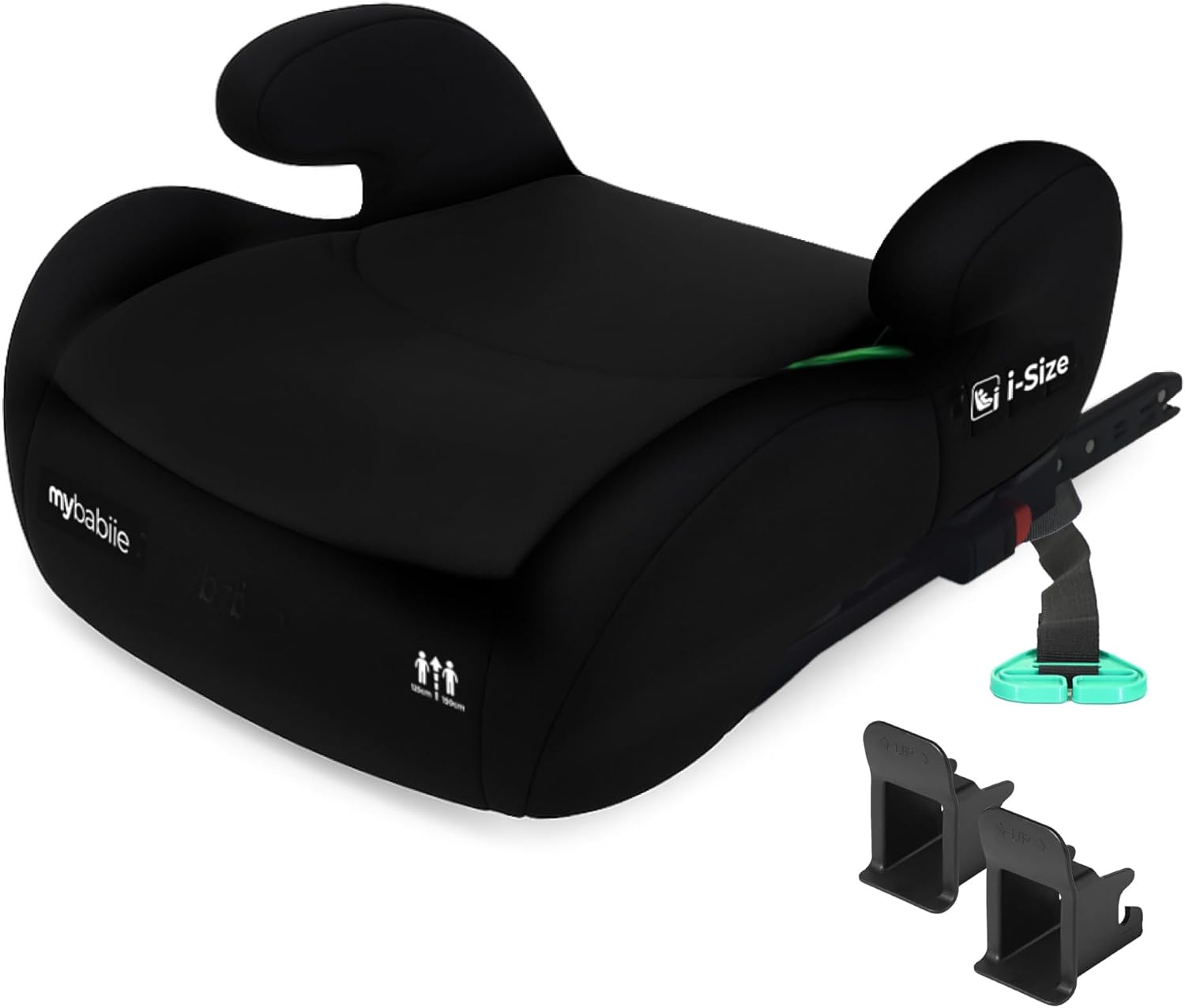 My Babiie MBCSB20 Child Booster Seat - ISOFIX, R129 i-Size 125-150cm (Group 3, 6 to 12 Years Approx.) Portable Kids Car Seat, Comfortable, Compact, Lightweight, Ideal for Travel - Black