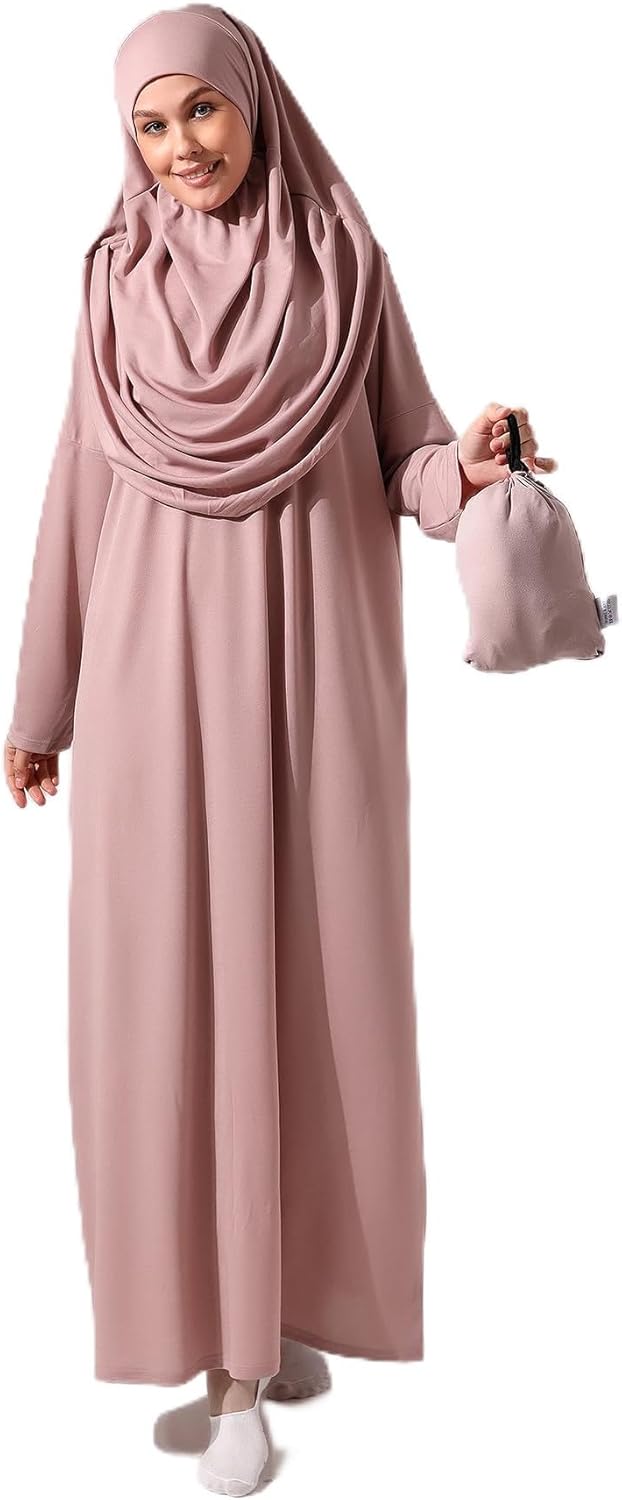 ihvan online Muslim Dresses for Women, One-Piece Long Sleeve Islamic Prayer Dress