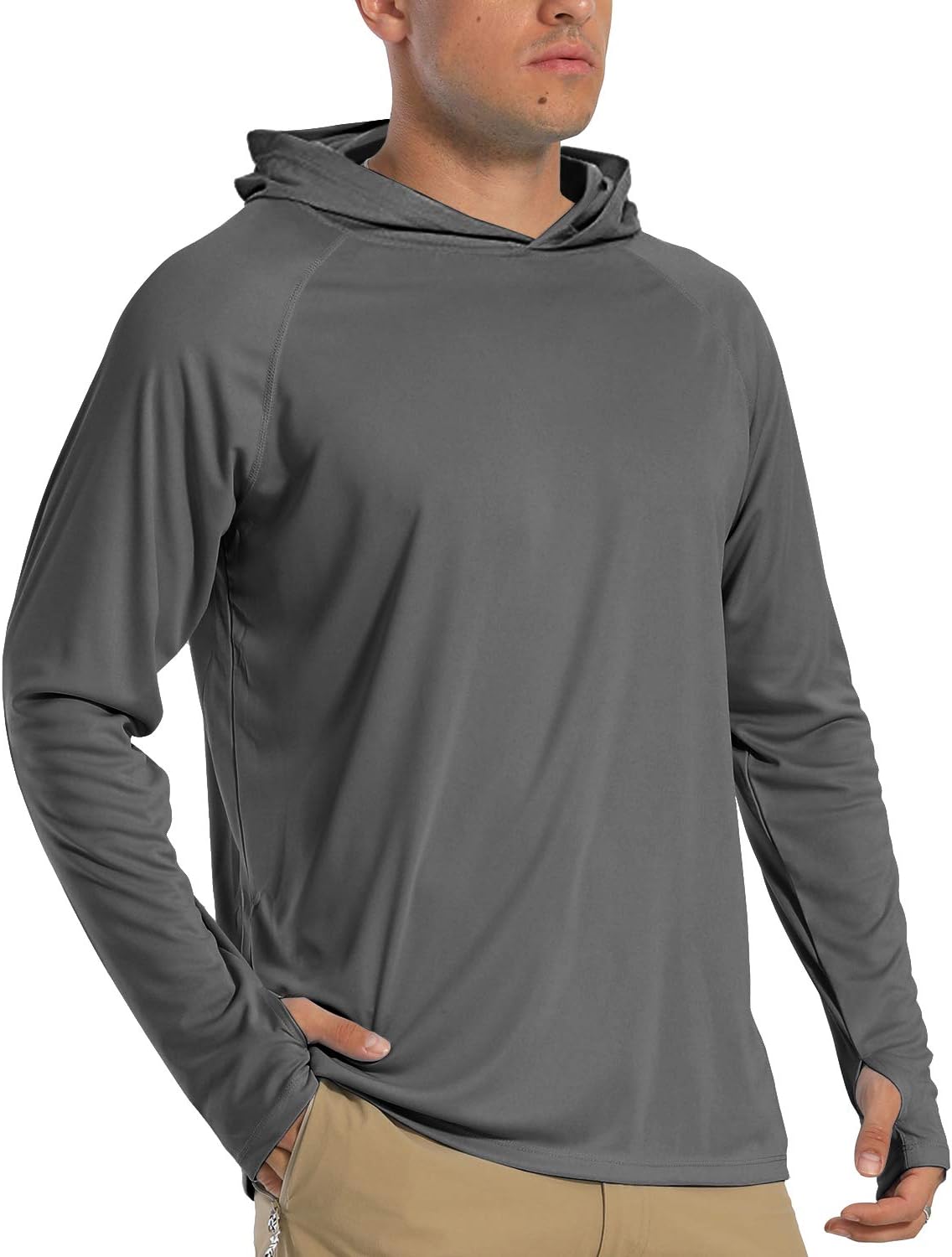 TACVASEN Men's Hoodies UPF 50+ Sun Protection Performance Long Sleeve T-Shirt Quick Dry Outdoor Hoodies