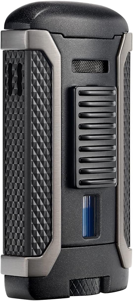 Colibri Apex Single Jet Lighter - Windproof And Refillable Butane Gas Lighter - Large Flame Adjuster Wheel - Easy Read Fuel Window - Metal Body - Stylish Gift Box - Shipped Without Gas for safety