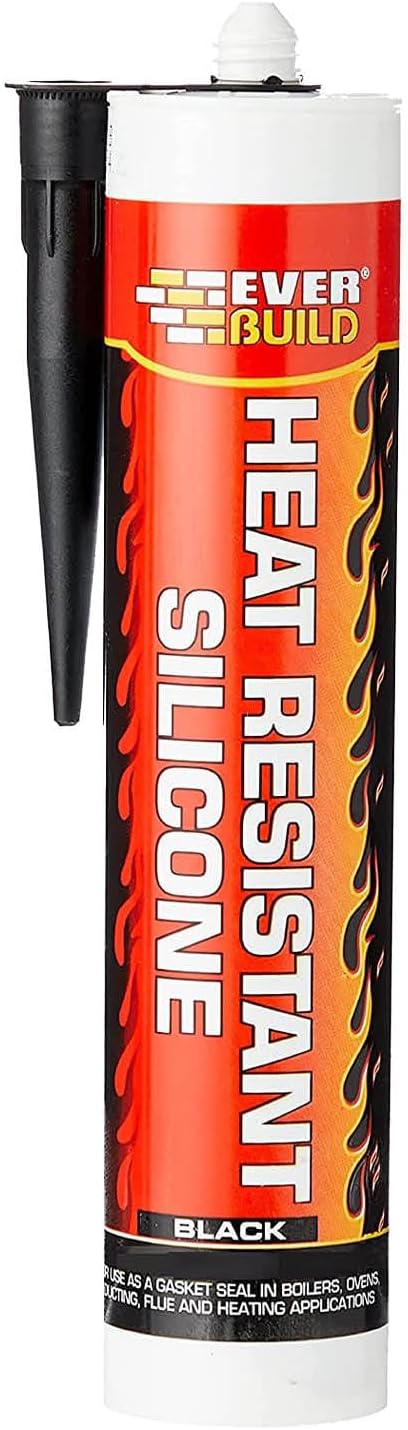 Everbuild EVBPCHEATSIL Heat Resistant Silicone Sealant, Black, 310 ml
