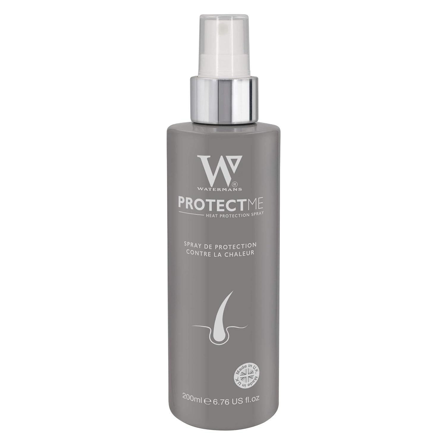 Watermans Protect Me Thermal Protection Spray, Iron Straight Heat Spray that helps Resist Heat Damage to Hair & Tame Frizz, Pre-Iron Spray Leave-In 6.67 Oz