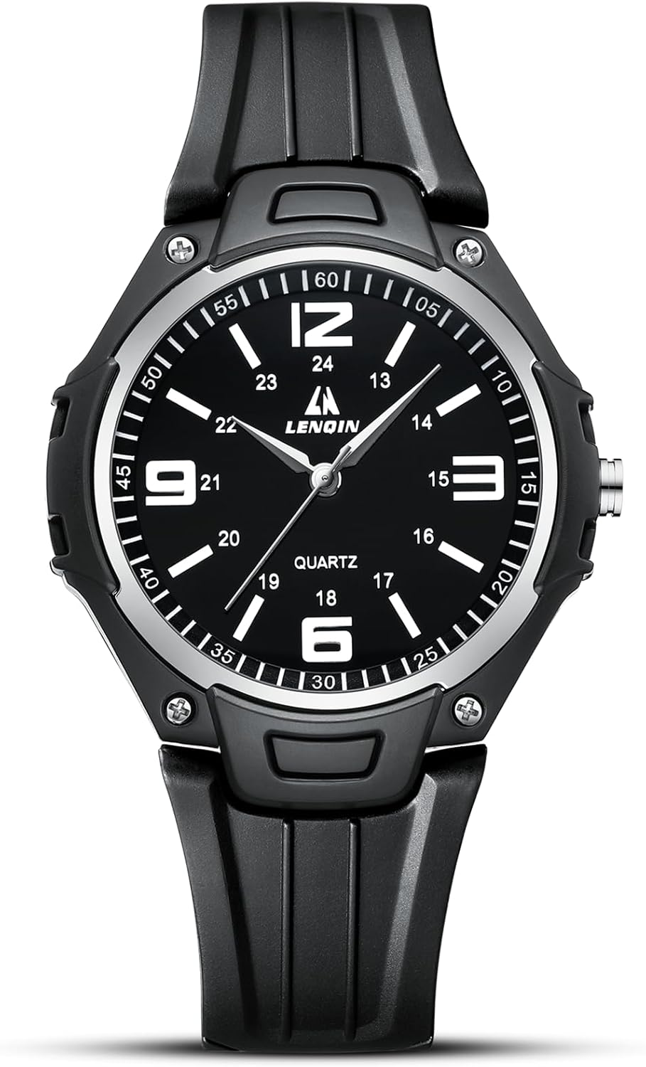 LN LENQIN Mens Watches Ultra-Thin Minimalist Watch Sports Leisure Waterproof Watches Men Silicone Strap Wrist Watch for Men