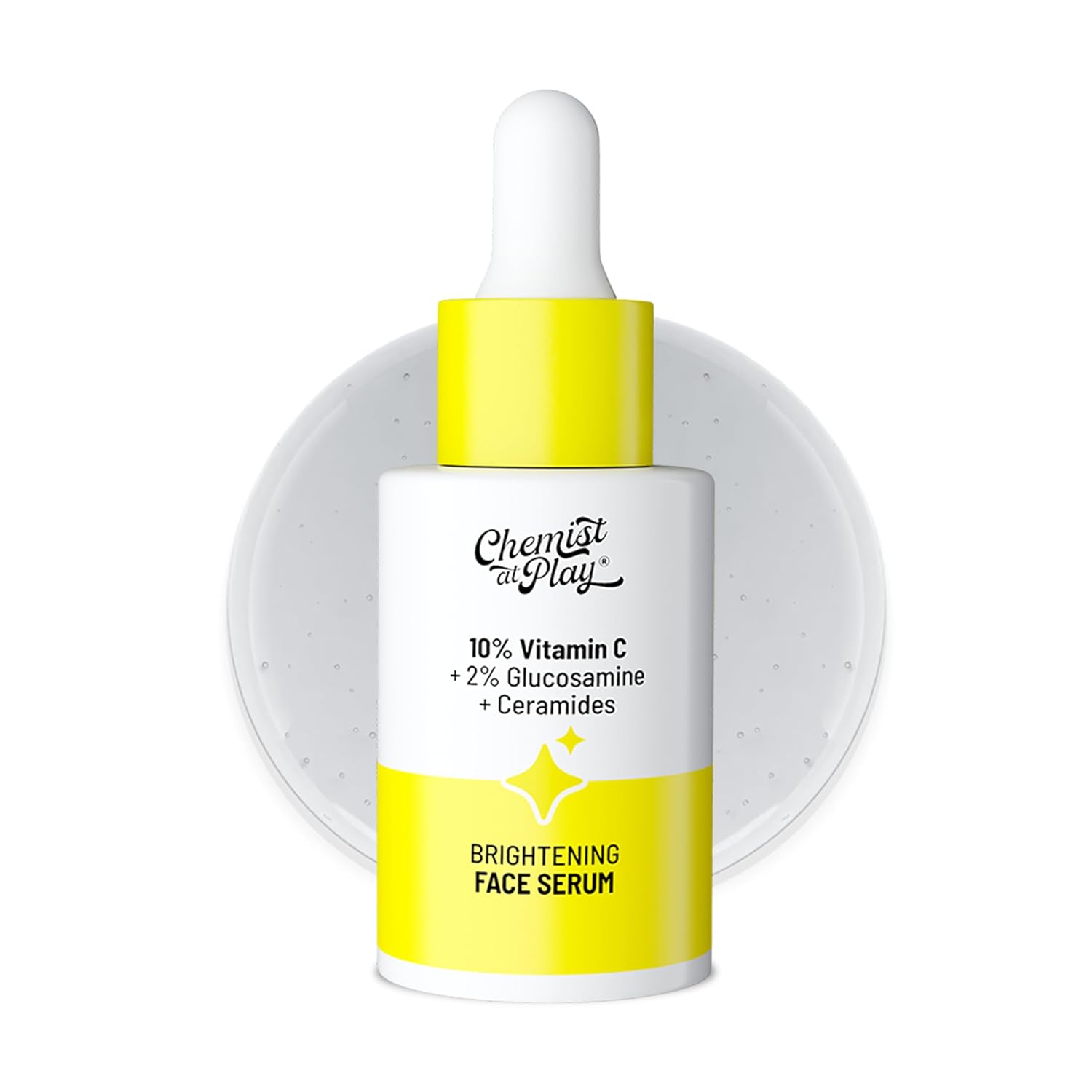 10% Vitamin C Face Serum |Brightens & Gives Glow |Fades Dark Spots |Treats Hyperpigmentation| Balances Melanin Production | Ethyl Ascorbic Acid & Glucosamine | For All Skin Types 30ml