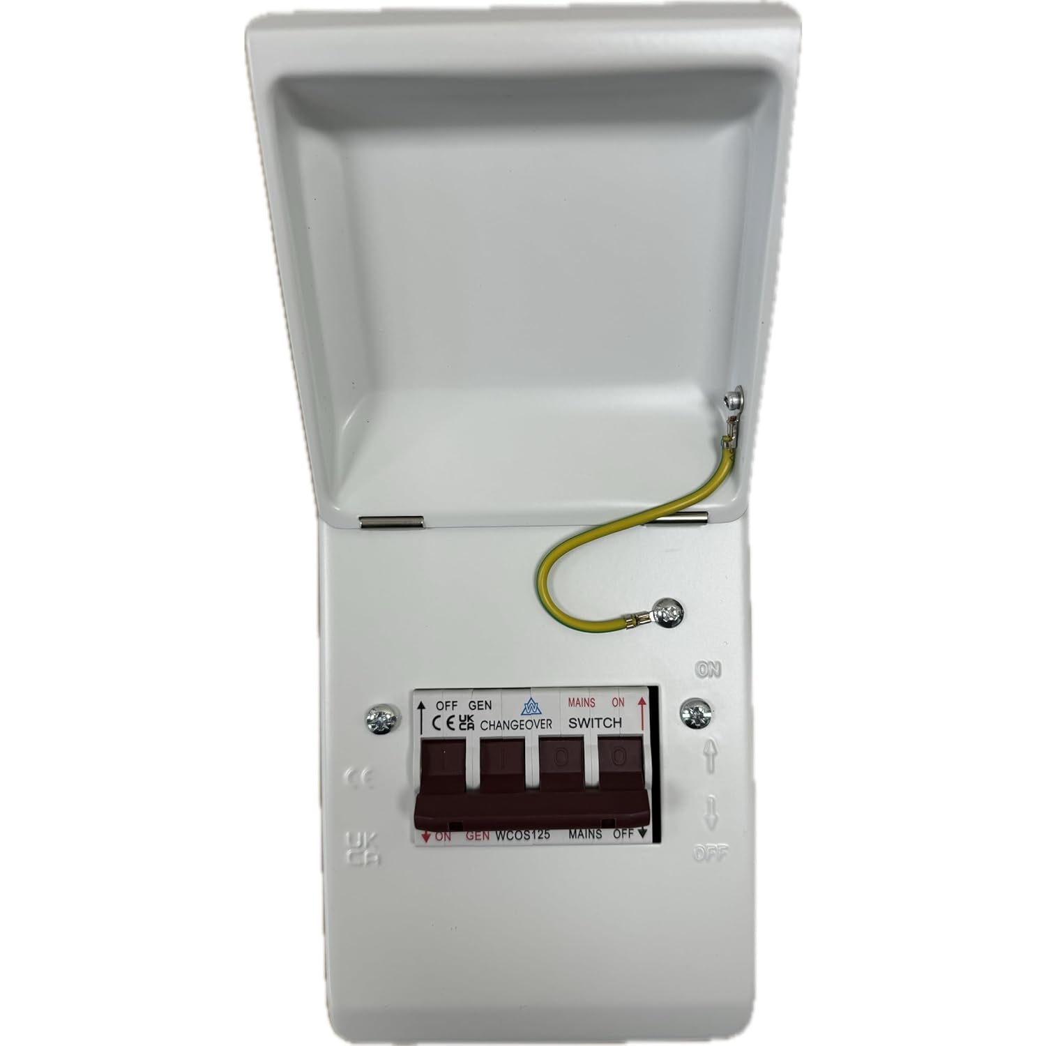 WCED 125A 4 Module Large Metal Enclosed Changeover Switch IP40 c/w Flip Lid - WMECOS125-L