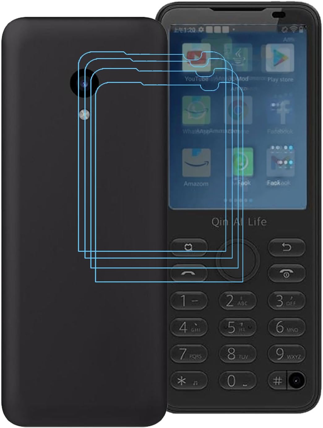 KJYFOANI For Xiaomi Qin F21 Pro/Plus Screen Protector Tempered Galss, [4 Pack] High Clear [9H Hardness] [Bubble Free] [Easy Install] Matte Protective Film for Xiaomi Qin F21 Pro/Plus 2.80 Inch.