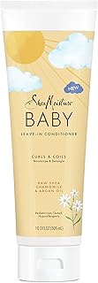 SheaMoisture Baby Leave-In Conditioner for Curly Hair Raw Shea, Chamomile and Argan Oil Moisturizes and Helps Detangle Delicate Curls and Coils 10.3 oz