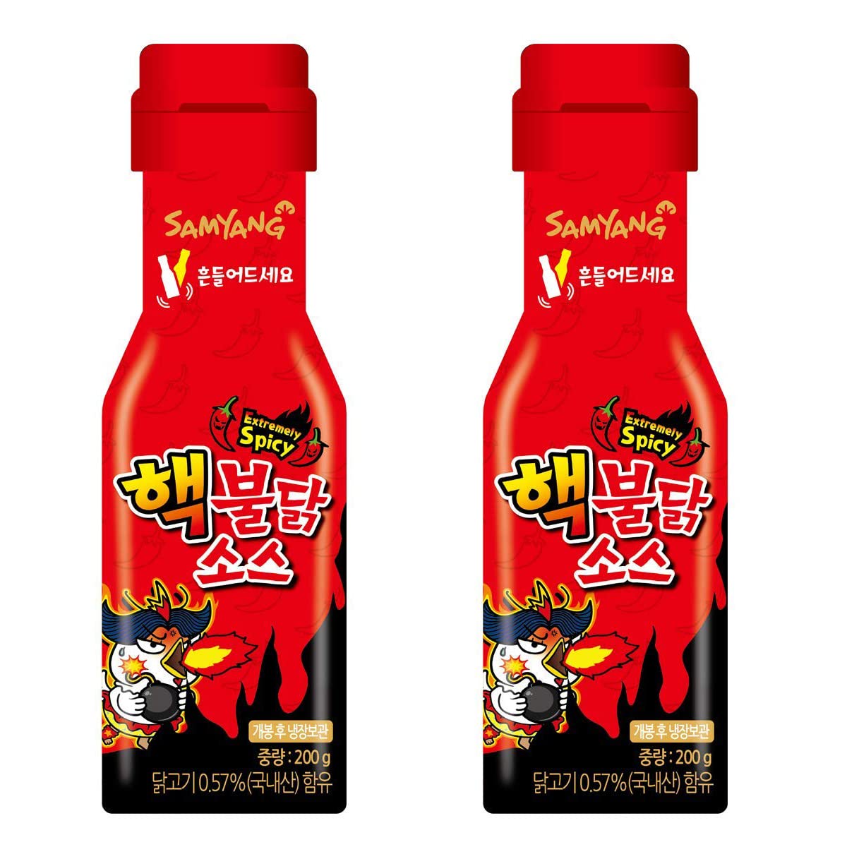 [Samyang] Extremely Spicy! HACK Bulldark Spicy Chicken Roasted Sauce 200g / Korean food/Korean sauce/Asian dishes/Fire Noodle Challenge (pack of 2)