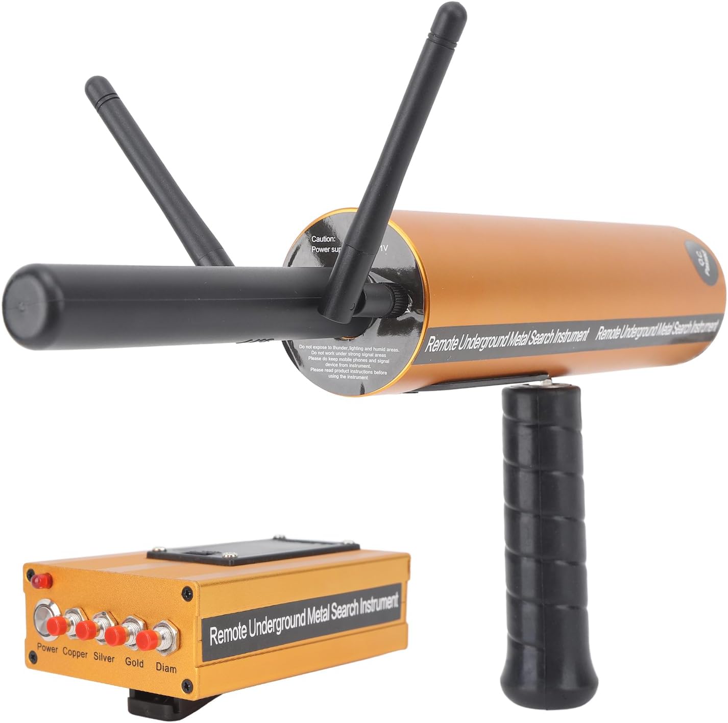 Luqeeg Intelligent Metal Detector, 1000m Range 20m Depth 2 Antenna Metal Detector Finder Handheld Metal Treasure Finder Underground Metal Scanner for Gold, Silver, Jewelry