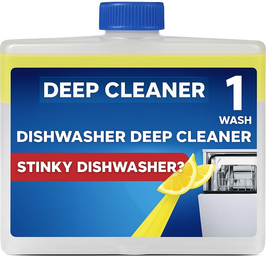 Lemon Dishwasher Cleaner – 250 ml, Removes Limescale & Odours (1, 250 ml)