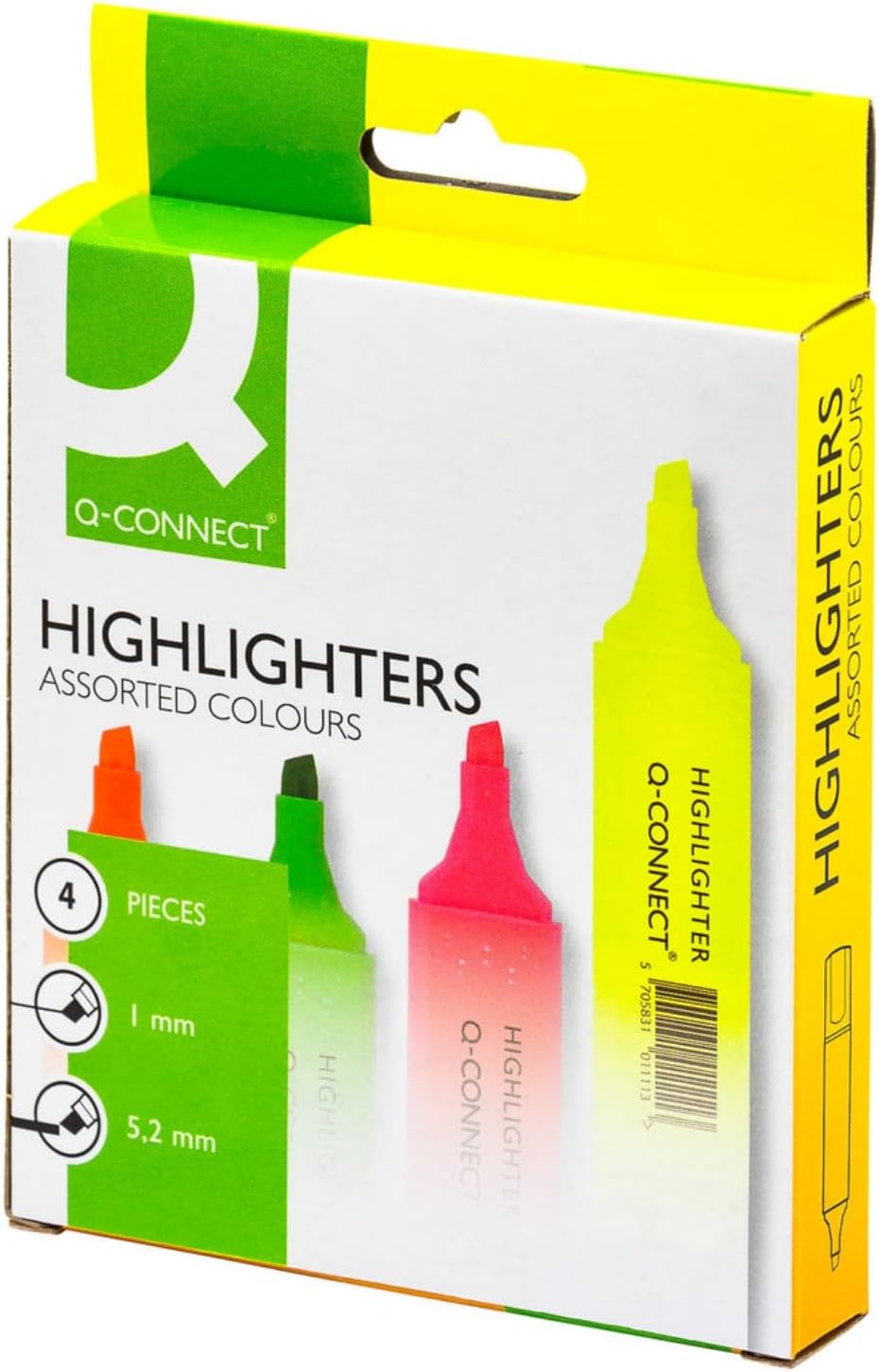 Q-Connect Assorted Highlighter Pens (Pack of 4) KF01116
