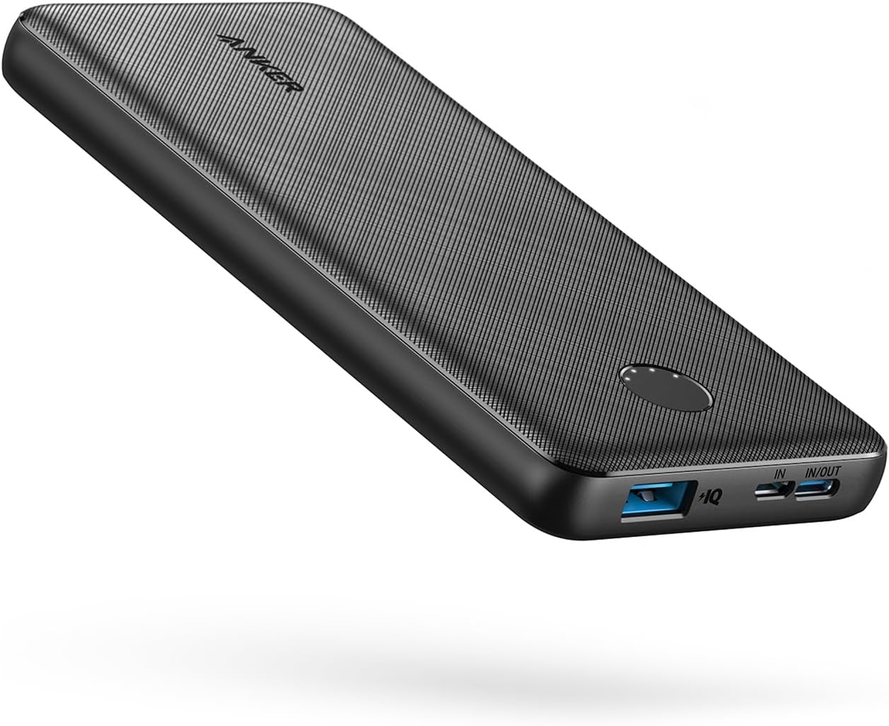 Anker Power Bank (PowerCore 10K), Compact Travel-Ready 10,000mAh Battery Pack with PowerIQ Charging Technology, 5V/3A High-Speed Charging, USB-C (In and Out) for iPhone, iPad, Samsung, Pixel, and More